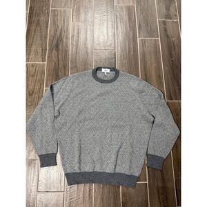 Brioni Charcoal Diamond Knit Crewneck Sweater